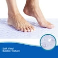 thumbnail image 4 of Kenney® Inside the Shower Vinyl Bubble Bath Mat with Suction Cups and Drain Holes, 30.75" L x 15.25" W, Clear, 4 of 6