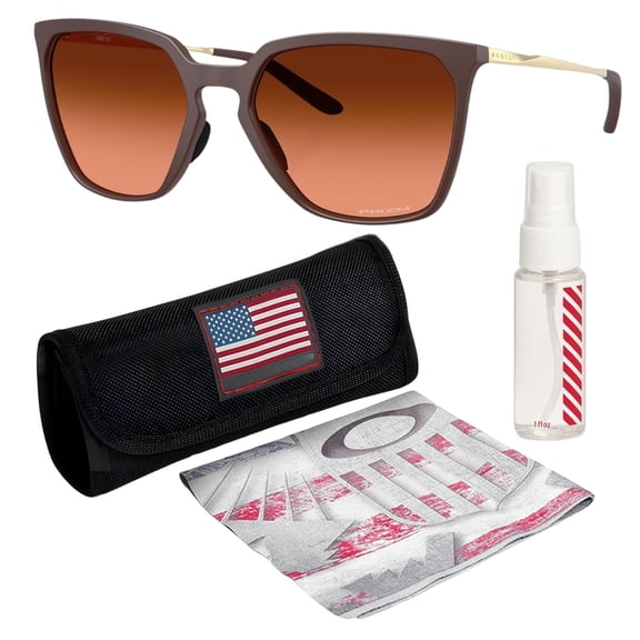 Oakley OO9480 Sielo SQ Rectangle Shaped Non-Polarized Sunglasses for Women - Includes Official Eyewear Kit - Matte Grenache Frame with Prizm Brown Gradient Lens