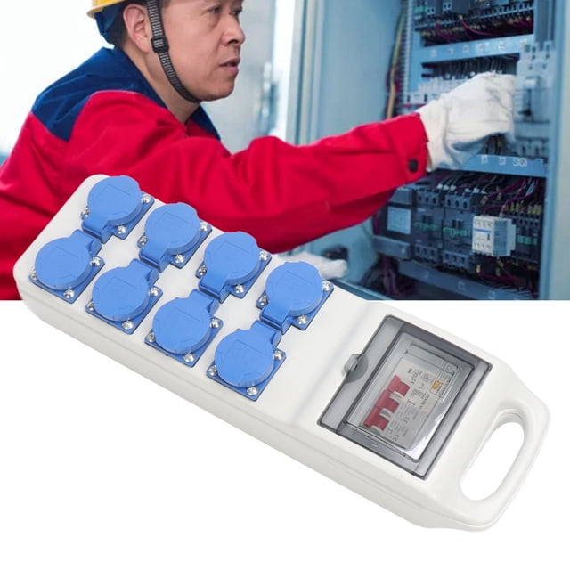 Caja De Enchufe Industrial Móvil, Caja De Enchufe Industrial 16A 200-250VAC IP65 PC Retardante De Llama Para Sitio De Construcción