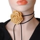 thumbnail image 4 of Collar bohemio con rosas de camelia y flores de franela para mujer, 4 of 5