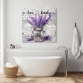 thumbnail image 3 of Purple Spring Floral Wall Art Painting on Canvas, Lavender Vintage Summer Botanical Canvas Art Home Prints Wall Art Framed Modern Artwork for Living Room Bedroom Wall Decor 8x8in, 3 of 9