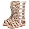 thumbnail image 5 of Odema Kids Girls Zipper Bowknot Strappy Knee-High Gladiator Sandals(Toddler/Little Kid), 5 of 5