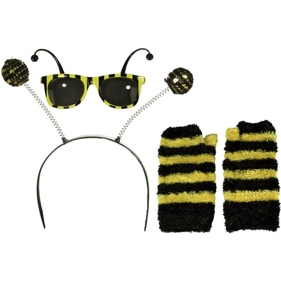 Bumble Bee Costume Accessoire Ensemble Antennes Boppers Lunettes Gants Halloween