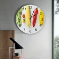 thumbnail image 2 of Fruit And Vegetable Wall Clocks Silent Living Room Decoration Round Wall Clock Home Bedroom Kitchen Wall Decor Clocks（10 Inch）, 2 of 6