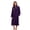 Dark Purple, variant on Women Plush Zipper Robe, Long Fleece House Coat Nightgown with Pockets Solid Bathrobe (Light Pink, L/XL)