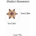 thumbnail image 6 of Small Marquise Rhinestone Flower Brooch Pins for Women Gold-Toned Fashion Crystal Cute Geometric  Corsage Brooches Lapel Pins Suit Dress Accessories Elegant Chic Christmas Banquet Jewelry, 6 of 6