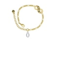 thumbnail image 2 of Delight Jewelry Silvertone Number - 0 - Gold-tone Paw Infinity Link Chain Bracelet, 6"+2" Extender, 2 of 3