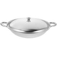 thumbnail image 1 of LOVEVER Cooking Pot Stainless Steel Pot Cooking Pan Cooking Pot Portable Cooking Pan with Lid, 1 of 7