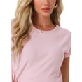 thumbnail image 5 of DARING DIVA Cap Sleeve Pajamas Shorts 2 Pieces Soft Loungewear Sets XS Pink, 5 of 6