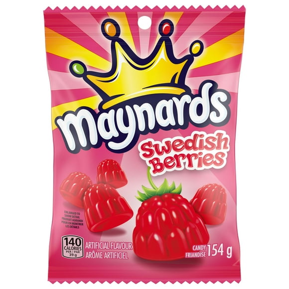 Maynards Swedish Berries Candy, Gummy Candy, 154 g