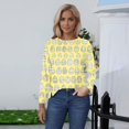 thumbnail image 6 of Lumtrix Easter Shirts For Women Bunny Graphic Tee Long Sleeve Eggs Print Tee Tops For Teen Girls Yellow S, 6 of 7