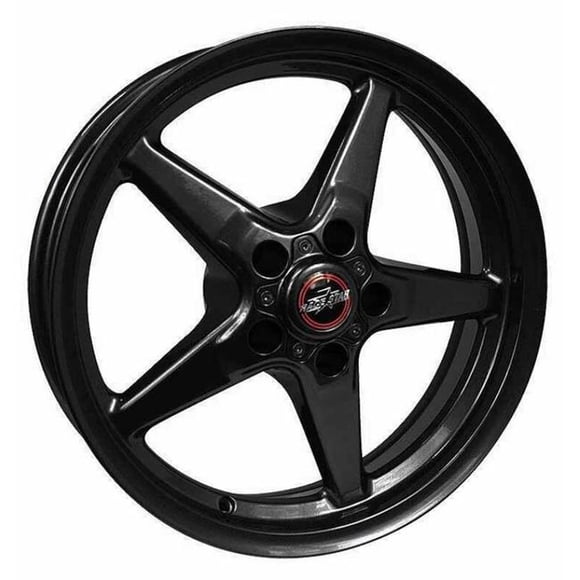 Race Star 92-795252B 92 Drag Star Bracket Racer 17 x 9.5 5 x 4.75 Bolt Circle 6.00 Back Space Gloss Black Wheel