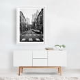 thumbnail image 2 of Soft Spruce Street B&W - Photography Black and White City Street Photography Architecture Cityscape Vintage White Framed Wall Art Print 24 x 36 inches, 2 of 3