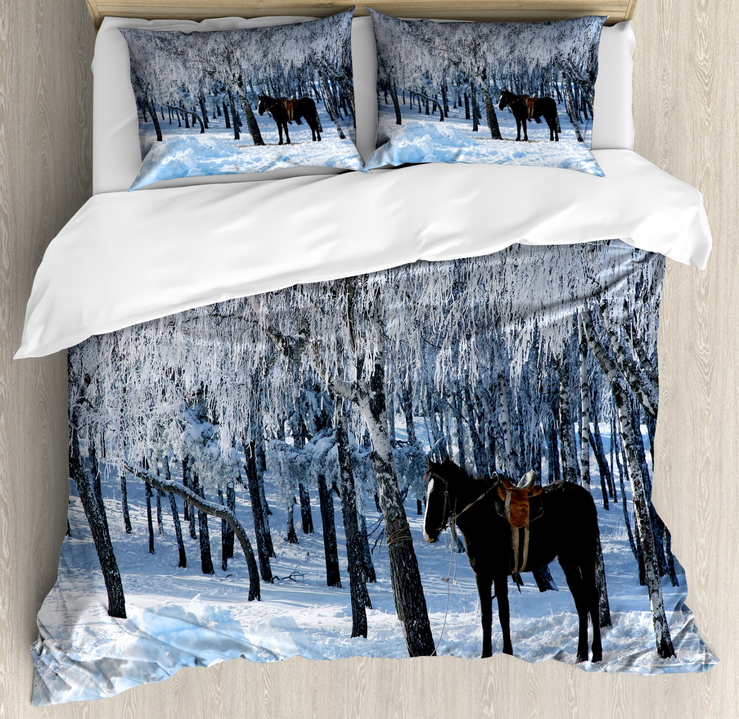 winter woods duvet