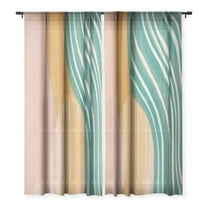 Society6 Rachel Szo Morning Swim 50" x 84" Single Panel Sheer Window Curtain