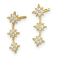 thumbnail image 2 of 14K Yellow Gold Madi K Cubic Zirconia Star Drop Bar Dangle Post Earrings, 2 of 7