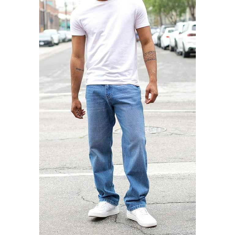 Victorious Men's Essential Baggy Wide Denim Jeans DL999 Victorious Men's Essential Baggy Wide Denim Jeans DL999