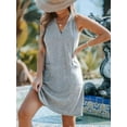 thumbnail image 3 of CUPSHE Women's V Neck Beach Cover Up Dress Sleeveless A Line Mini Summer Dresses Cover Ups with Pockets, 3 of 5