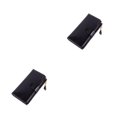thumbnail image 4 of Sonducket Monedero de cuero para mujer, portátil, elegante, plegable, Vintage, reemplazo de cremallera, billetera Rectangular, Notecase, regalo Negro 2piezas, 4 of 6