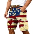 thumbnail image 7 of DDAPJ pyju 250 Anniversary USA Shorts Men American Flag Patriotic Cargo Shorts with Multi Pockets 1776-2026 Vintage Cargo Short Beige M, 7 of 7