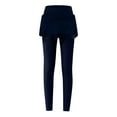 thumbnail image 4 of SwiftWear Tennis Skirt with Leggings for Women Casual Solid Elastic Waist Pocket New Fashion Comforrt Pants, Dark Blue S, 4 of 6