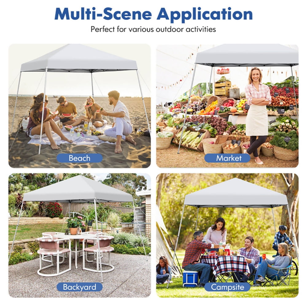 Aimee Lii 10 x 10 Feet Outdoor Instant Pop-up Canopy with Carrying Bag, Backyard Canopy Gazebo for Party Camping BBQ Events, White Aimee Lii 10 x 10 Feet Outdoor Instant Pop-up Canopy with Carrying Bag, Backyard Canopy Gazebo for Party Camping BBQ Events, White