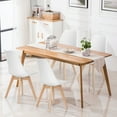 thumbnail image 3 of Gymax Set of 4 Mid Century Dining Chairs Modern DSW Armless Side Chair Wood Legs White, 3 of 10