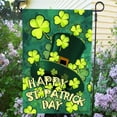 thumbnail image 2 of Double Sided Premium Garden Flag, Happy St. Patricks Day Green Hat with Clover Decorative Garden Flags for Home Decor - Weather Resistant & Double Stitched Yard Flags - 18 x 12.5 Inch, 2 of 6