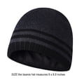 thumbnail image 4 of Sonducket Gorros de lana de punto de invierno Gorros de protección de calavera a rayas Jersey informal Gorro al aire libre Regalos deportivos Esquí Sombreros gris carbón Sonducket AP010036-04, 4 of 6