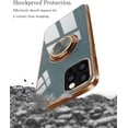 thumbnail image 2 of Desighed for iPhone 12 Pro Max Case 6.7" Shockproof Silicone Cover Ring Holder Magnetic Kickstand Electroplated Soft TPU Frame Anti-Scratch Protective Bumper Phone Cases - Gray, 2 of 7