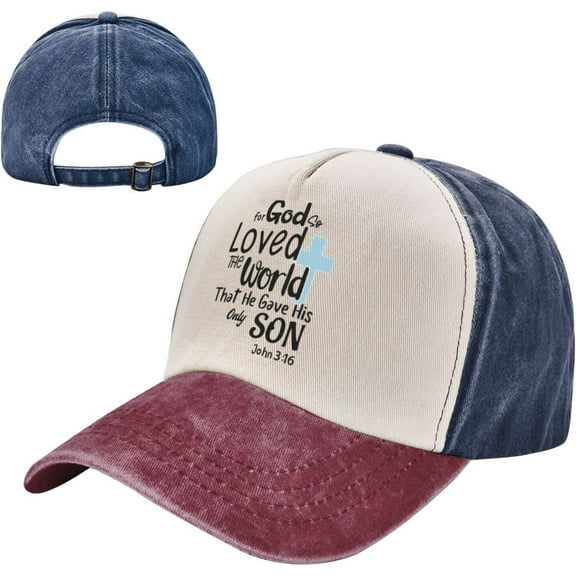 for God So Loved The World That He Gave His Only Son John 3:16 Trucker Hat Vintage Baseball Cap Dad Hats Summer Hats