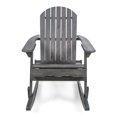 thumbnail image 3 of Glavbiku Outdoor Acacia Wood Rocking Adirondack Chair Set of 2 for Patio Furniture Seating,Dark Gray, 3 of 13