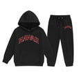 thumbnail image 3 of WOYY Toddler Girls Sport Outfits Letter Print Pocket Hoodie Sweatpants Active Sweatsuits, 3 of 3