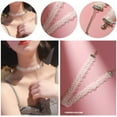 thumbnail image 5 of EIMELI 6 PCS Teen Girls Choker Necklaces Pink Ribbon Cute Lace Choker Necklace White Velvet Henna Tattoo Choker For Women (C & D), 5 of 6