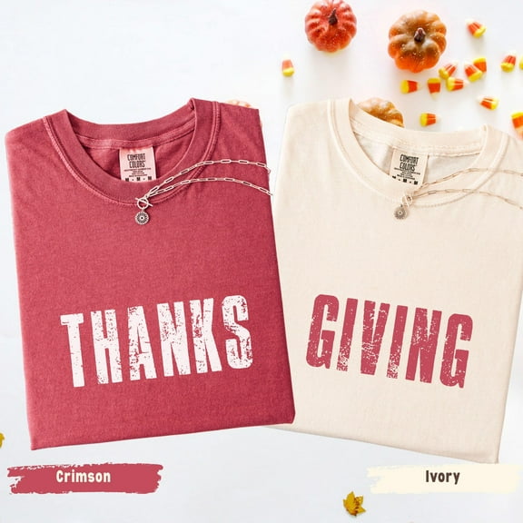 Thanksgiving Couples Shirt Matching Husband & Wife Tee
