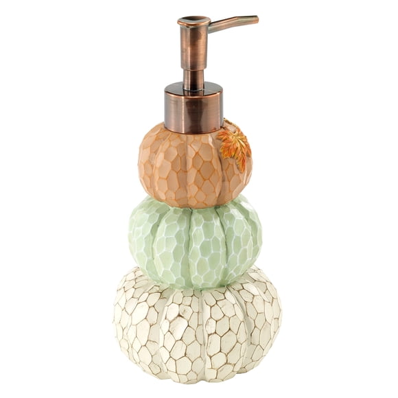 Avanti Linens - Dispensador de jabón/Bomba de loción, Accesorios de baño inspirados en el otoño (colección de Parches Agradecidos)