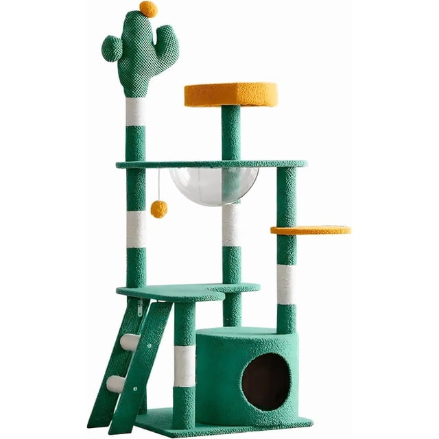 Rascador para Gatos con Torre, Juegos y Juguetes para Gatos Integrados - Castillo y Árbol Multifuncional, Mueble y Accesorios - Ideal Casas para Gatitos y Rascadores para Gato - Castillo Cat Tree