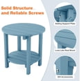 thumbnail image 4 of SSyao Adirondack Side Table, 18" Double Outdoor Side Table, Poly Lumber end Table, Weather Resistant for Indoor, Patio, Pool, Porch, Backyard-Blue, 4 of 7