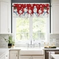 thumbnail image 2 of Goory Single Curtain Panel Xmas Rod Pocket Short Curtain Kitchen Valance Cafe Tier Bathroom Scarf Slot Top Window Curtain Christmas Window Drape Christmas Short Curtain H W:69"x H:22", 2 of 5