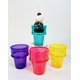 thumbnail image 1 of Alo Creations Juego de 4 platos para helado, patrón de cono de gofre en 4 colores brillantes surtidos de verano, plato para fiesta de helado social (plato para helado con forma de cono de helado), med, 1 of 3