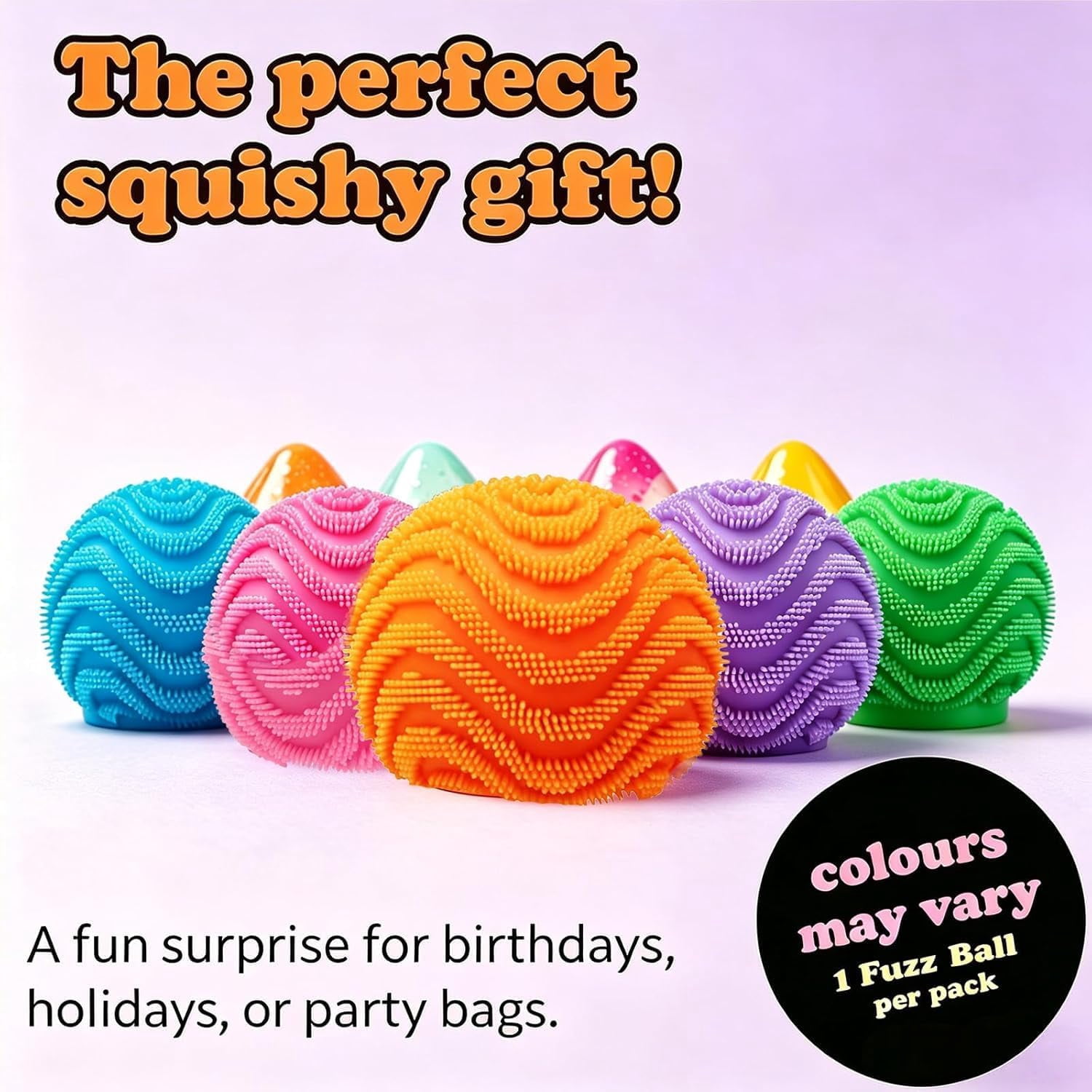 Fuzz Squishy Stress Ball, Soft Fidget for Anxiety Relief, Sensory Squishy Ball to Increase Hand Flexibility & Relieve, Ultra Squishy and Moldable Slow Rise for (Green)