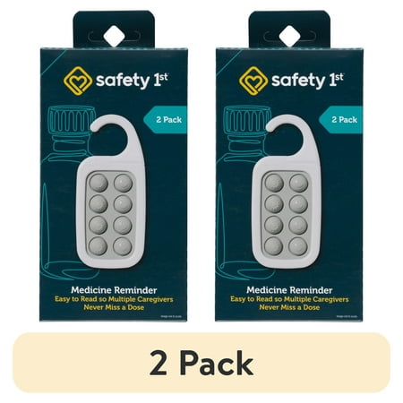 (2 pack) Safety 1st 2-Pack Medicine Reminder, Gray