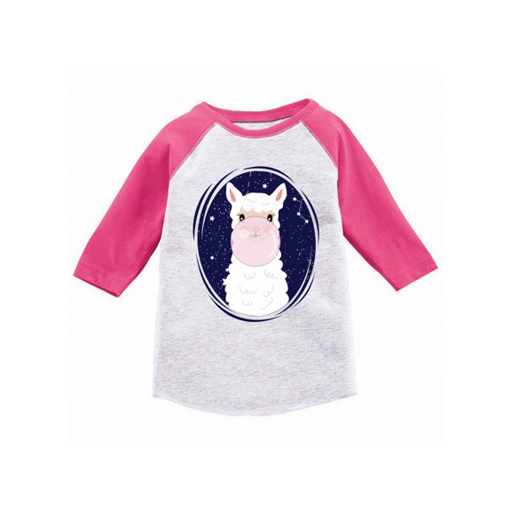 Awkward Styles Llama Jersey Shirts for Toddlers Llama Chewing Gum T-shirts Llama Birthday Gifts Llama Baseball Shirt for Kids Llama Lovers Tshirt for Boys and Girls