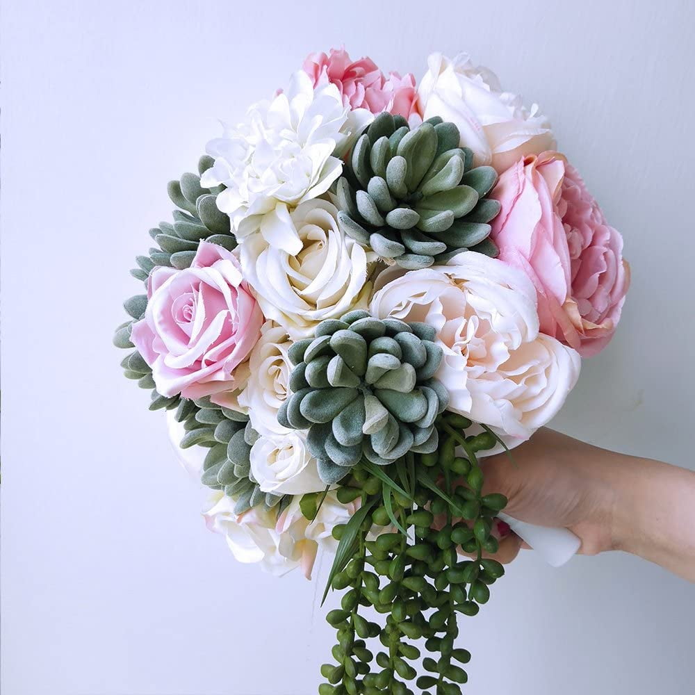 6Pcs Bridal Wedding Bouquet Holder Decoration Floral Foam Flower Handle Y7N1 