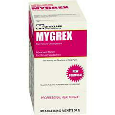 Mygrex ADVANCED HEADACHE PAIN RELIEF-Box of 300 (Best Meds For Sinus Headache)