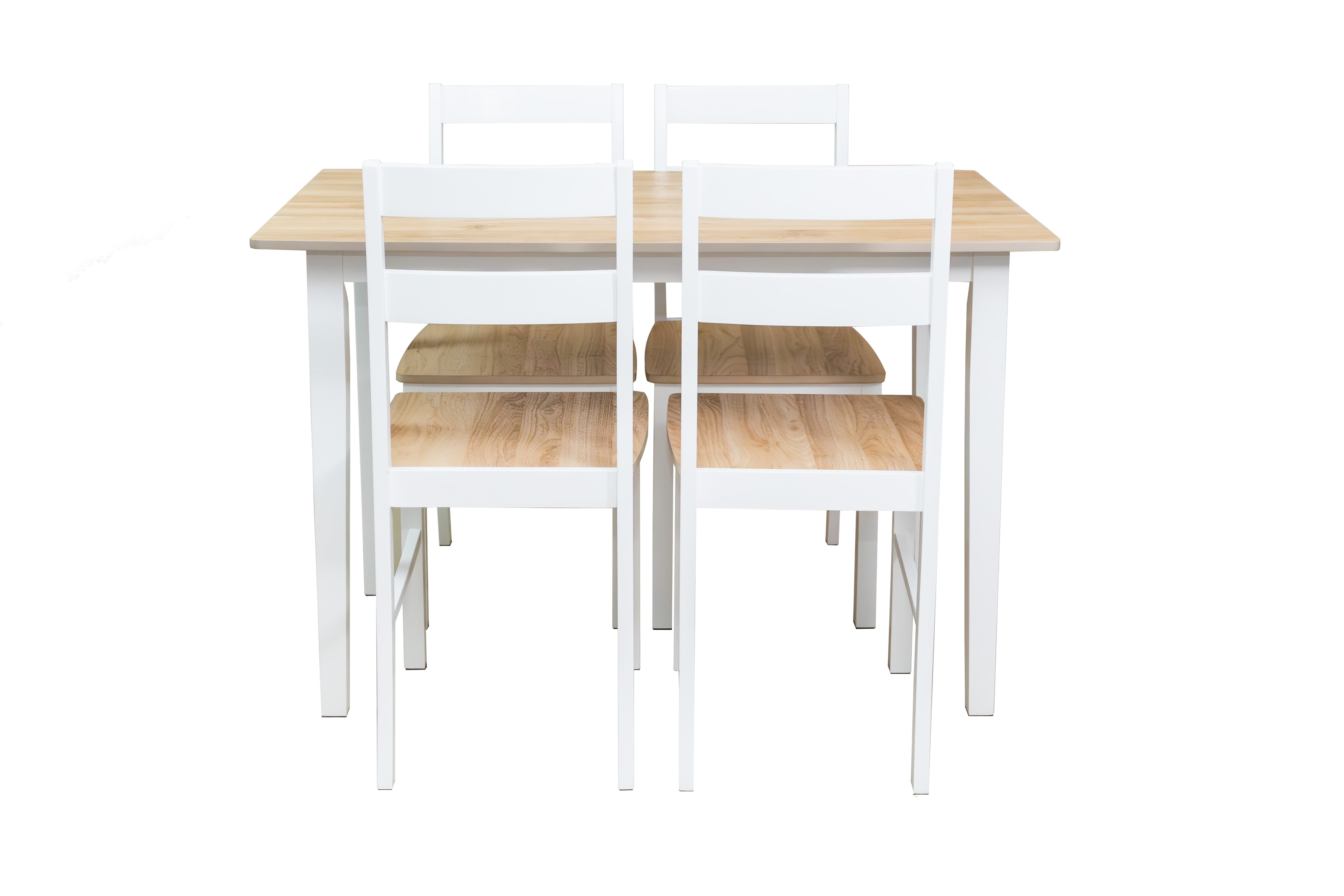 Mainstays Compact 5-Piece Dining Set for Small Spaces, White & Natural