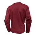 thumbnail image 5 of XUANTAOO Mens Tshirts Long Sleeve Button Down Crewneck Henley Shirt Basic Wine Button Up Shirts Mens Clothes, 5 of 7