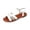 White_002, variant on Domuza Women'S Fashion Casual Round Toe Flat Sandals With Woven Design Comfortable Brown 7.5(EU-39)