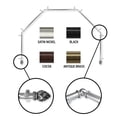 thumbnail image 4 of InStyleDesign  Lotus 5-Sided Bay Window Curtain Rod Cocoa Brown Finish, 4 of 4