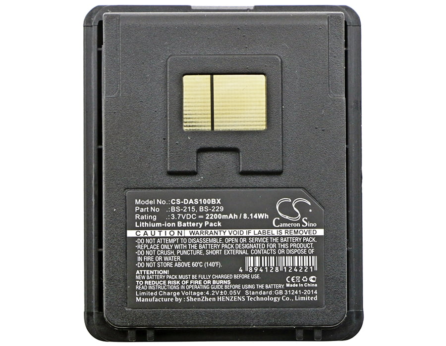 Replacement Battery for Datalogic Mobile Scorpio,PN:127021590,127021591,94ACC0054,BS-215,BS-229,2200mAh